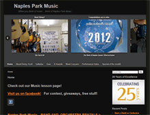 Tablet Screenshot of naplesparkmusic.com